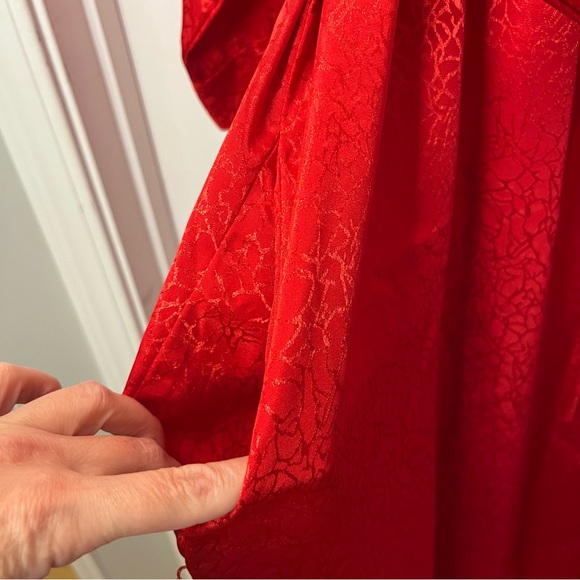 Frederick’s of Hollywood Vintage Red Satin Wrap Robe - Women Intimates Medium - Picture 2 of 12